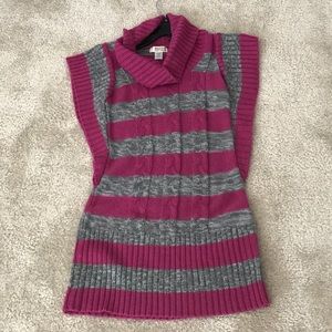 Route 66 - Sweater Dress, Striped Gray/Purple, LG